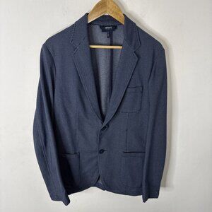 Armani Jeans Blue Textured Blazer Jacket Men L Casual Knit Sports Coat
